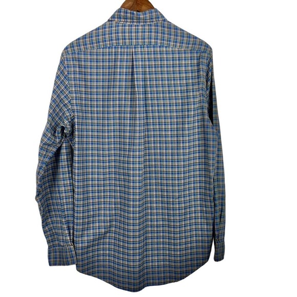 Ralph LAUREN CASUAL LONG SLEEVE COTTON BUTTON DOWN SHIRT BLUE MULTI PLAID MEDIUM - Picture 4 of 13